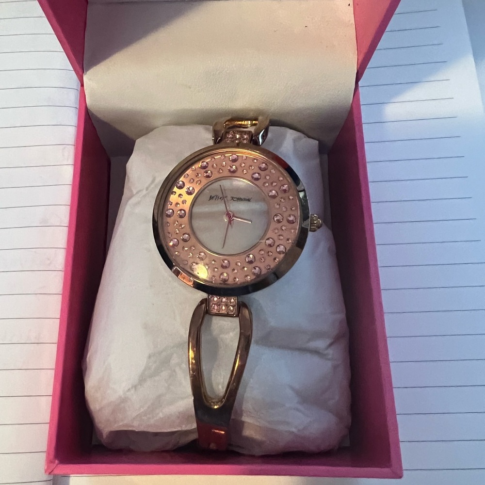 Watch! Beautiful Rose watch by Betsy Johnson